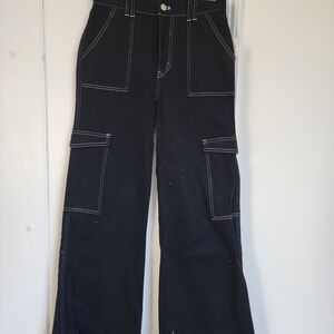 Altar'd State Black Pants with White Stitching